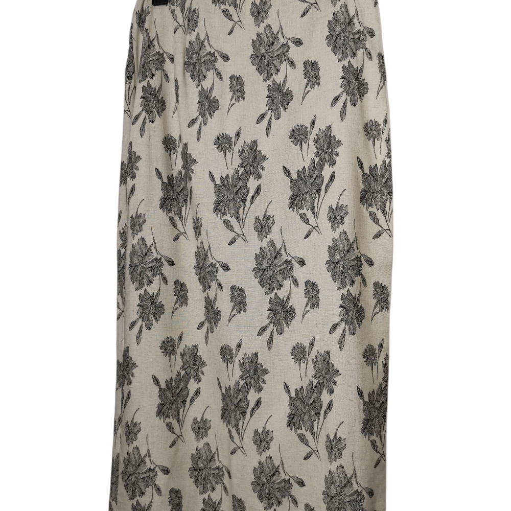 Cream and Black Maxi Pencil Skirt for Cocktail Events